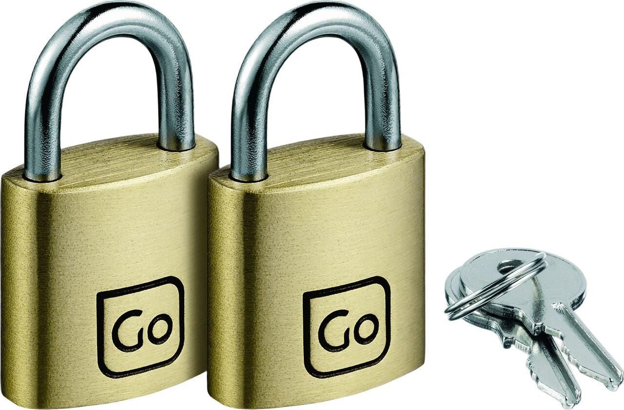 Go Travel Messing hængelåse (Twin Pack) Rejseudstyr 5016326001718