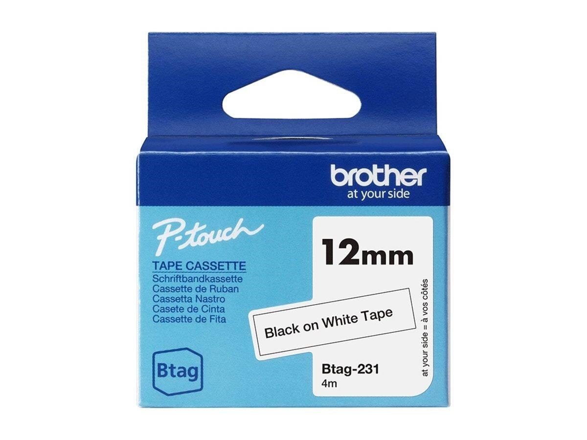 Brother BTAG-231 - label tape - 1 cassette(s) - Roll (1.2 cm x 4 m) Fotopapir BTAG231
