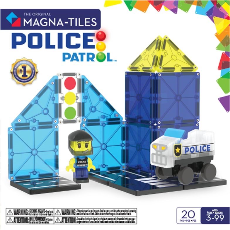 Magna-Tiles Politipatrulje 20 dele Konstruktionslegetøj 90353