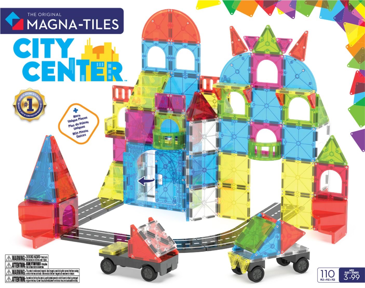 Magna-Tiles City Center 110 dele Konstruktionslegetøj 90364