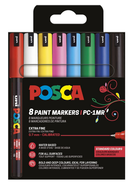 POSCA Marker Set PC-1MR 8 Assorted Standard Colours Tegneværktøj 401652