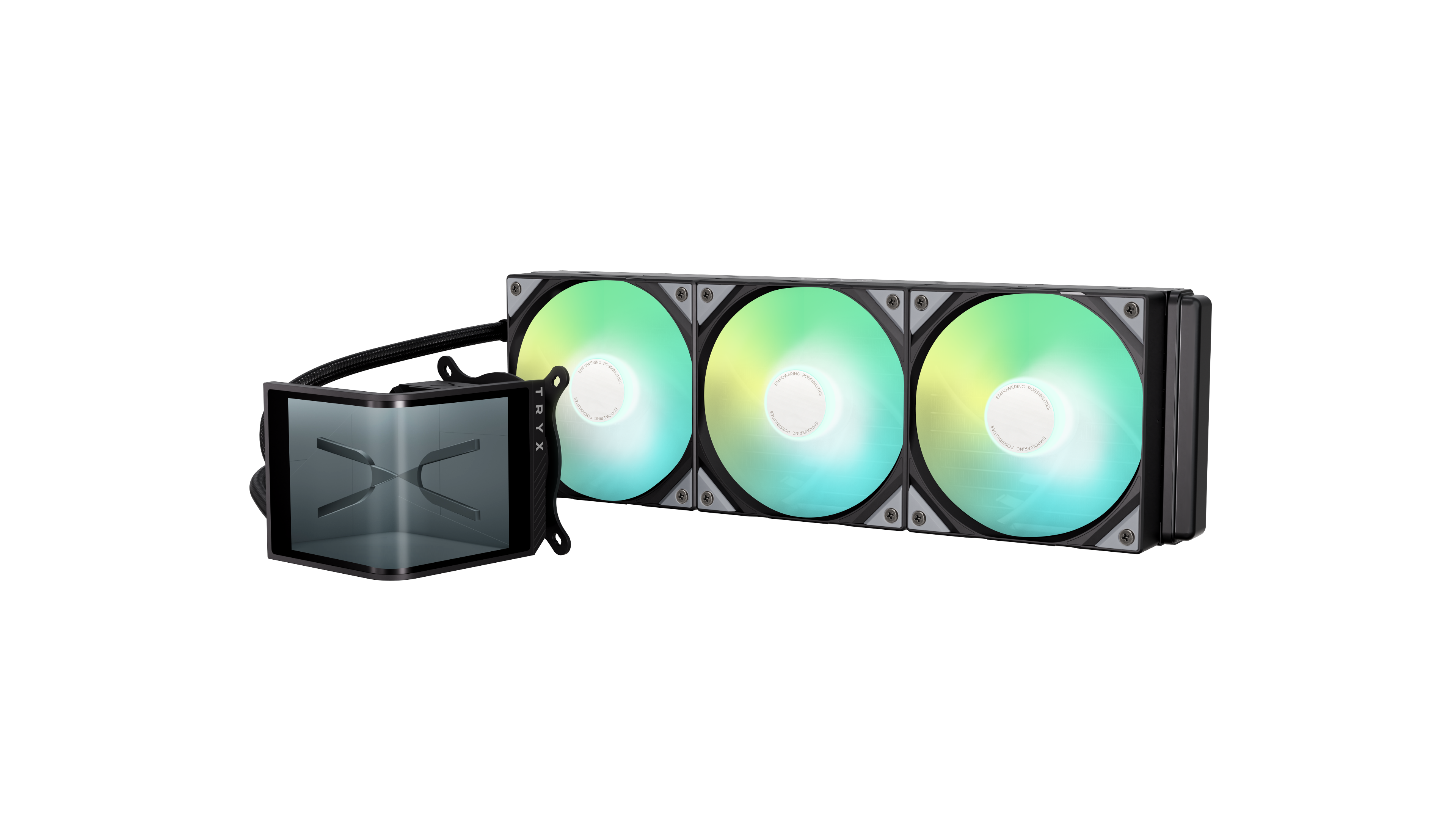 Tryx PANORAMA SE 360 mm - CPU Vandkøling - Max 28 dBA Cpu Køler Sort med RGB lys L-P360L-AM3M-G0K