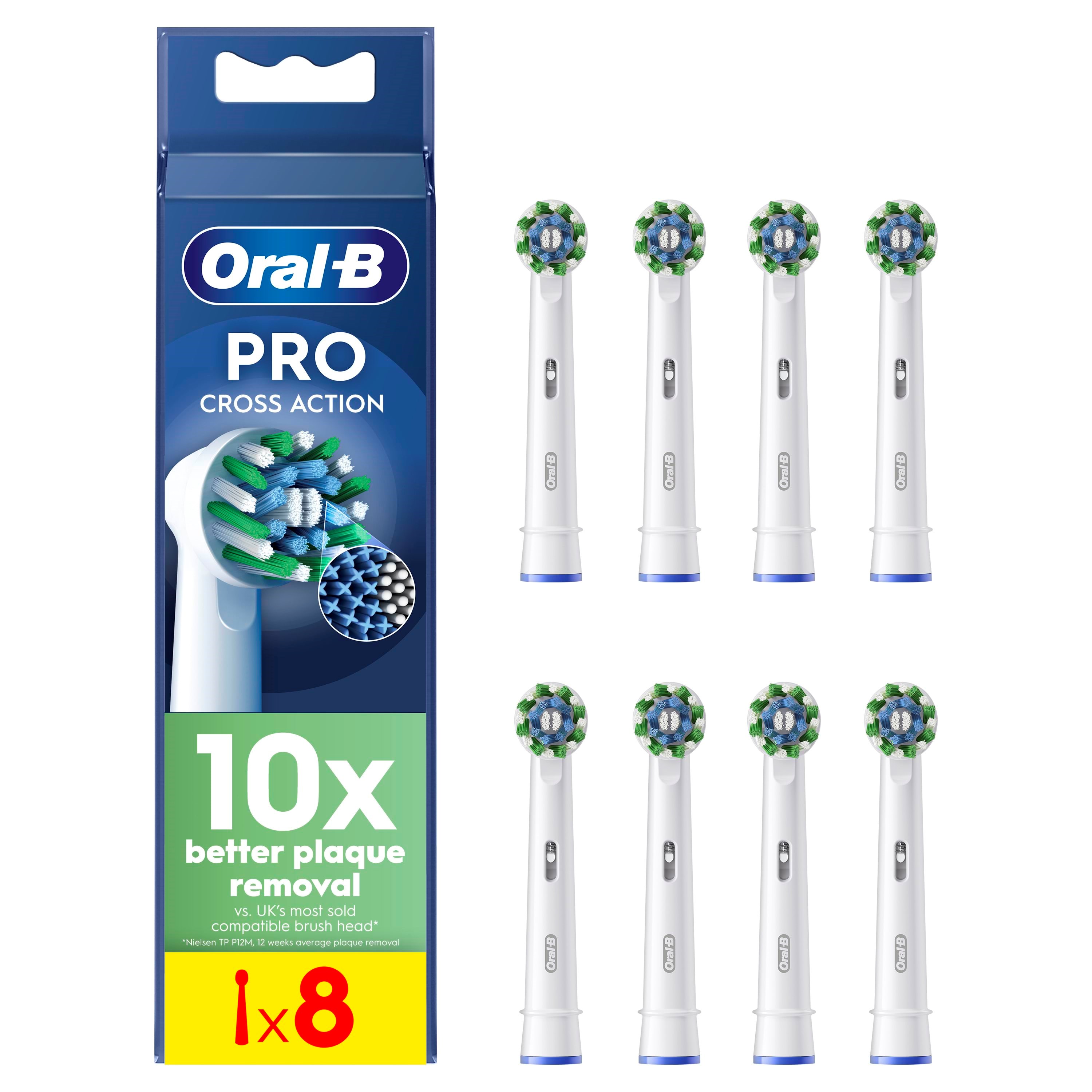 Oral-B Tandbørstehoveder Cross Action 8 pcs El Tandbørste 8006540892770