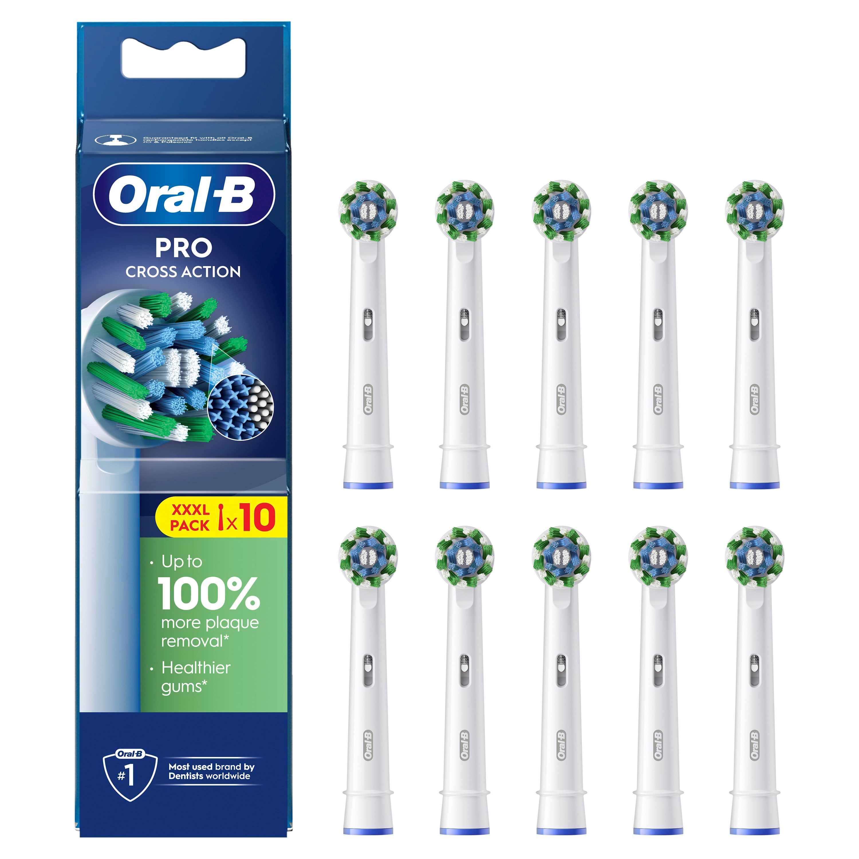 Oral-B Tandbørstehoveder Cross Action 10 pcs El Tandbørste 8006540893296