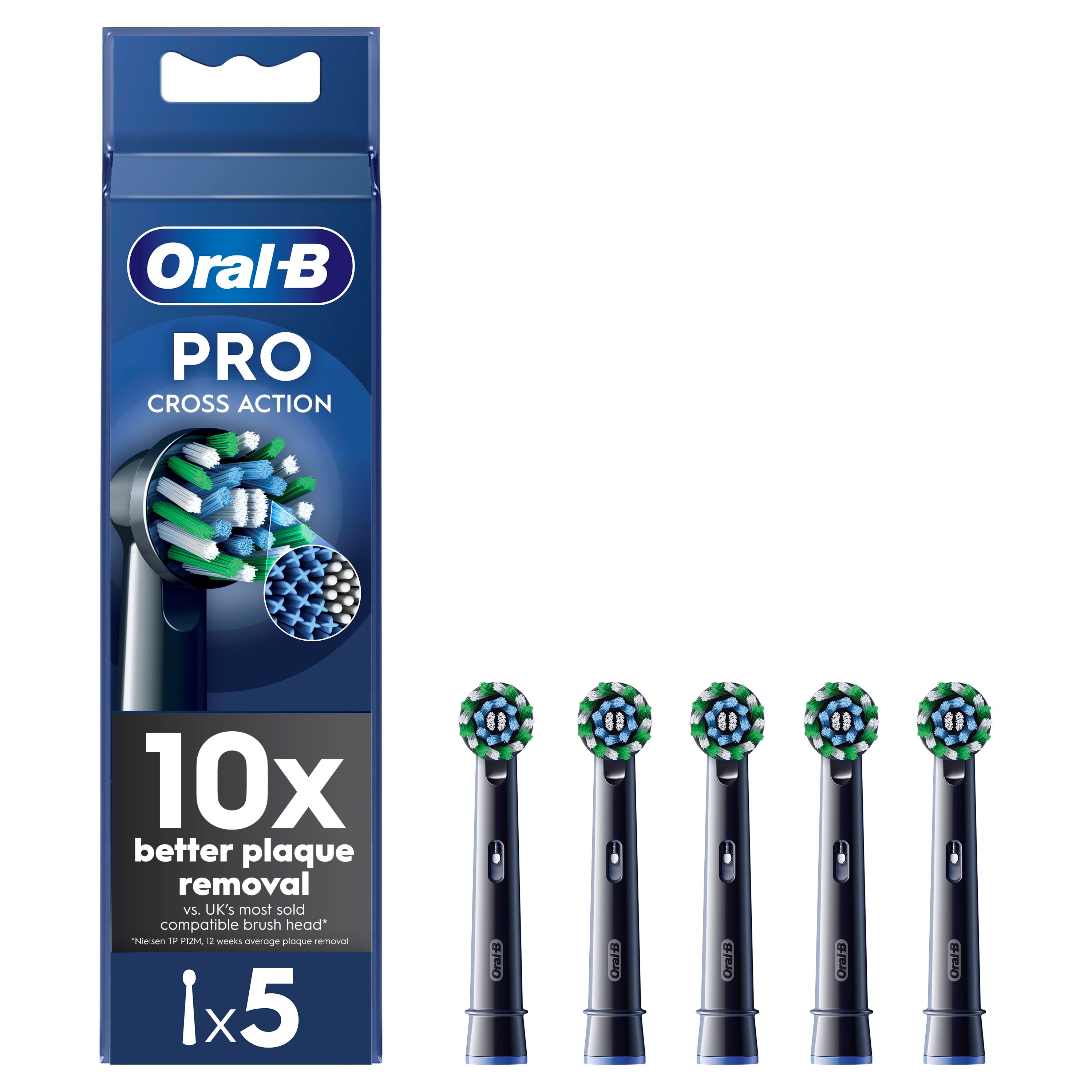 Oral-B Tandbørstehoveder Cross Action Black 5 pcs El Tandbørste 8006540893432