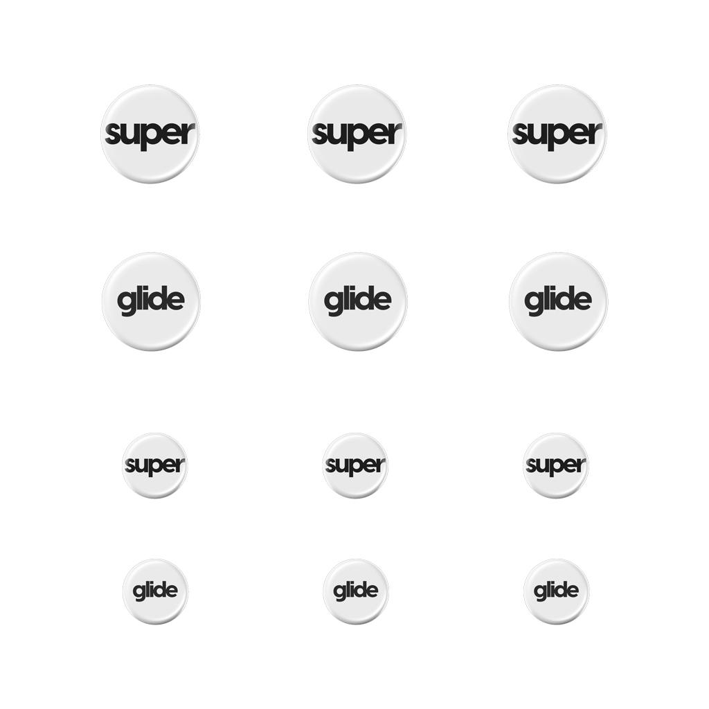 Pulsar Superglide (Type-C) Universal Dot 6mm + 9mm Musemåtte Hvid UNIDOTSGW2