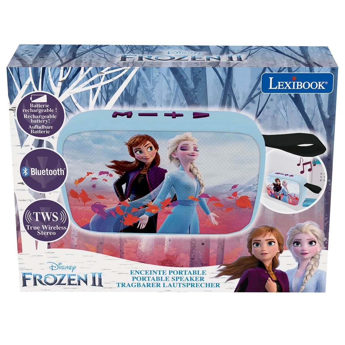 Frozen Disney Bluetooth bærbar højtaler Musik 80116