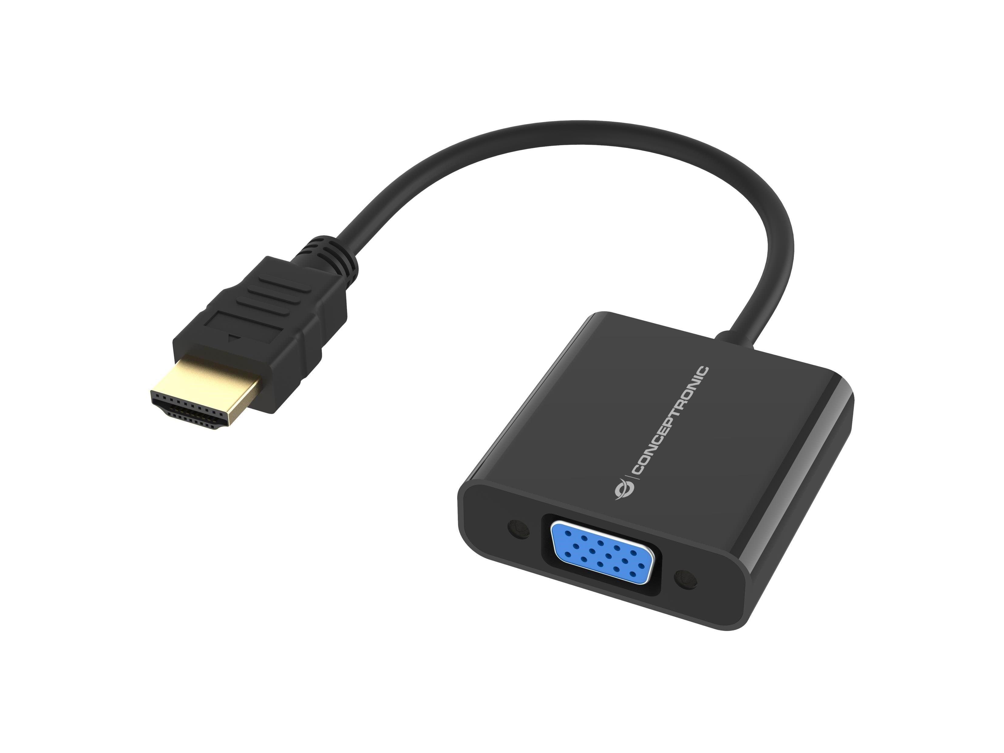HDMI -> VGA adapter Skærmkabel Sort ABBY20B