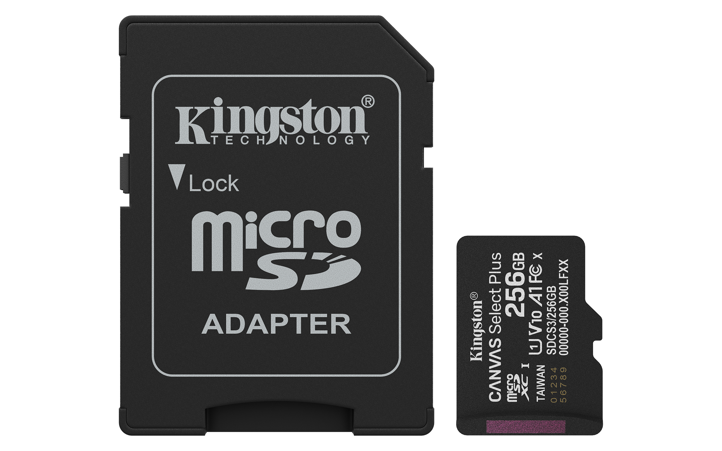 Kingston Canvas Select Plus Gen3 MicroSD/SD - 150MB/s - 256GB Hukommelseskort SDCS3/256GB