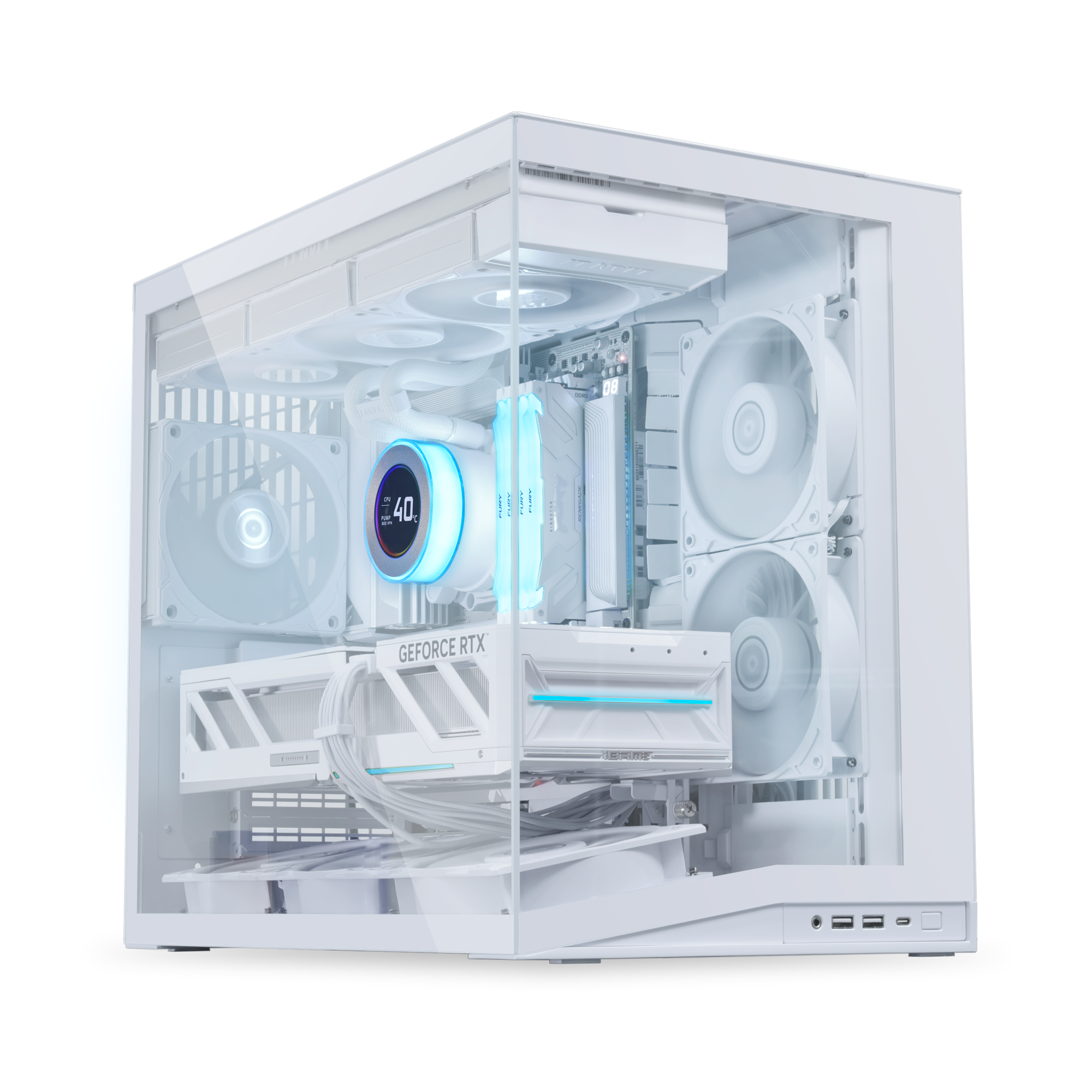 Lian Li O11D Mini V2 Flow White - Kabinet - Miditower - Hvid Kabinet G99.O11DMIV2FW.00