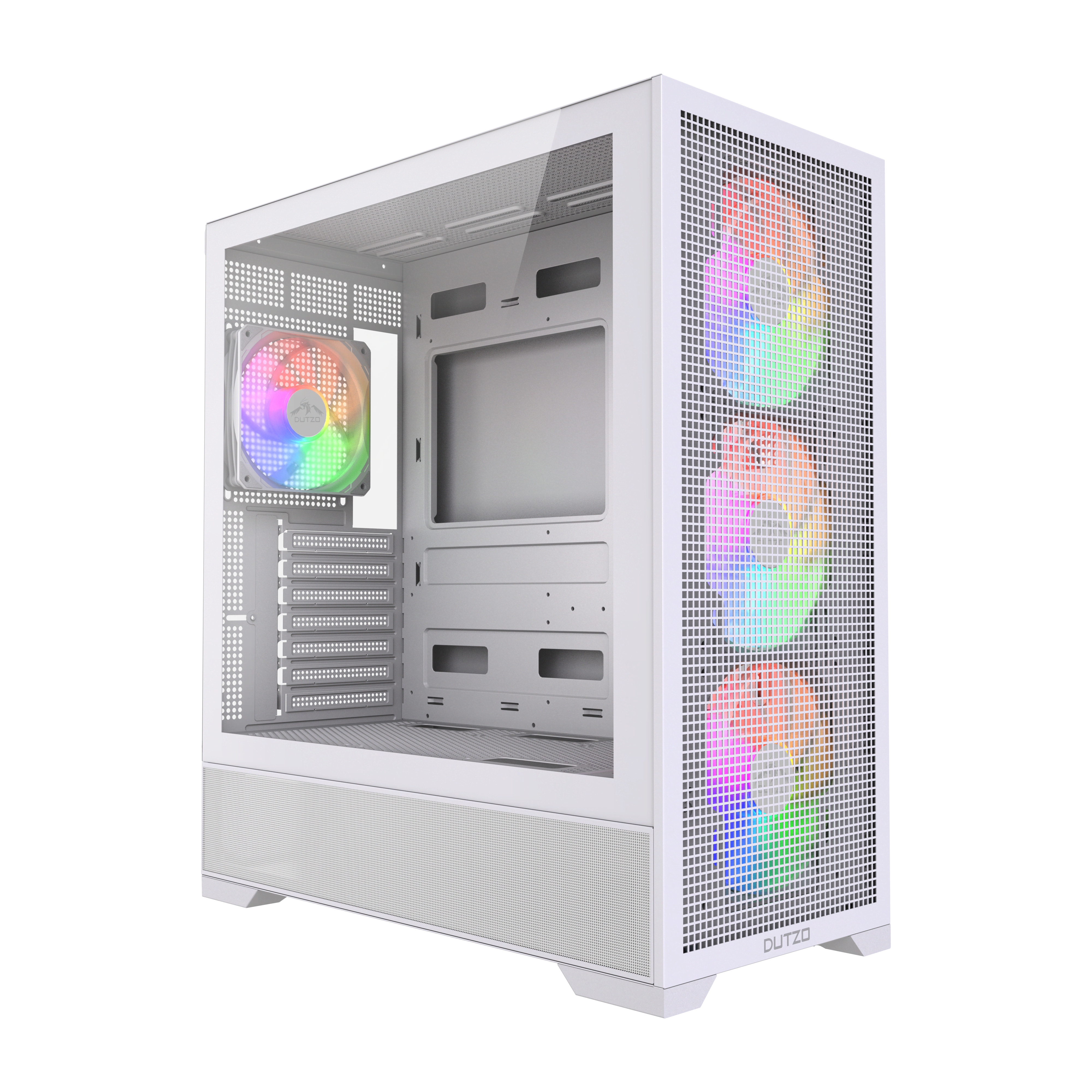 DUTZO C740 Airflow ARGB - Kabinet - Miditower - Hvid Kabinet C740_AIR_ARGB-W