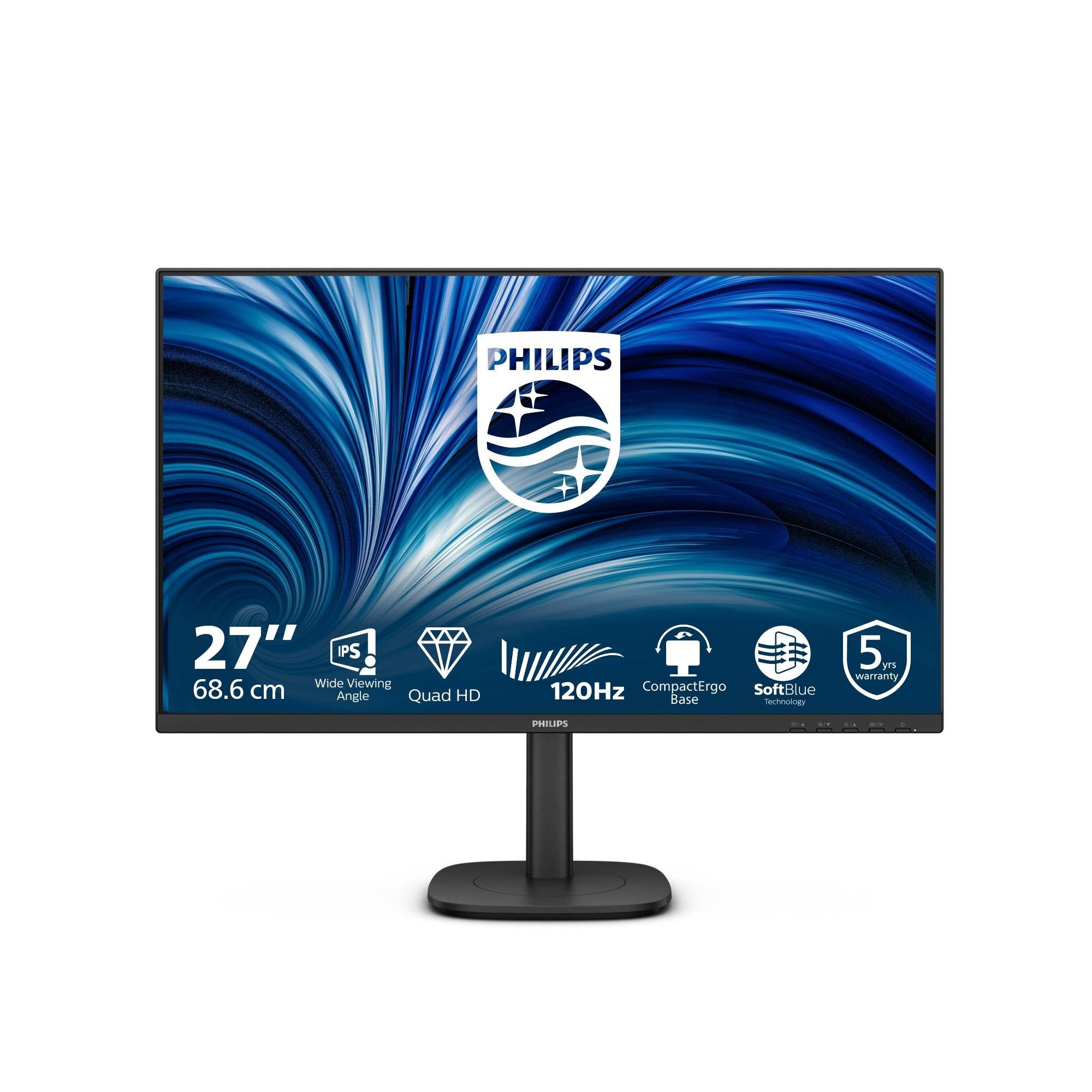 27" Philips 27B2N3500J - 2560x1440 (QHD) - 120Hz - IPS Computerskærm Black 27B2N3500J/00