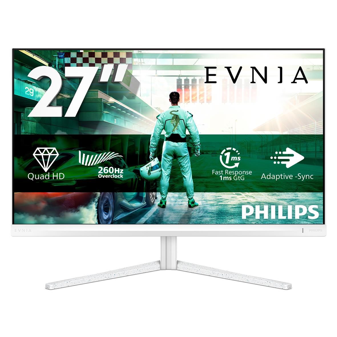 27" Philips Evnia 3000 27M2N3501PA - 2560x1440 (QHD) - 260Hz - IPS Computerskærm White 27M2N3501PA/00