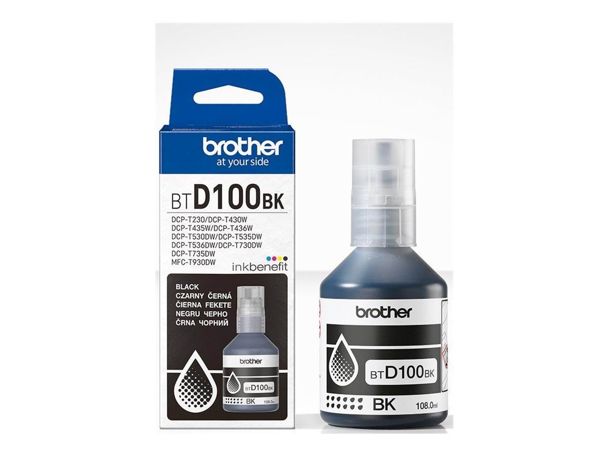 Brother BTD100BK - high capacity - black - original - ink refill Printerpatron Og Toner Sort