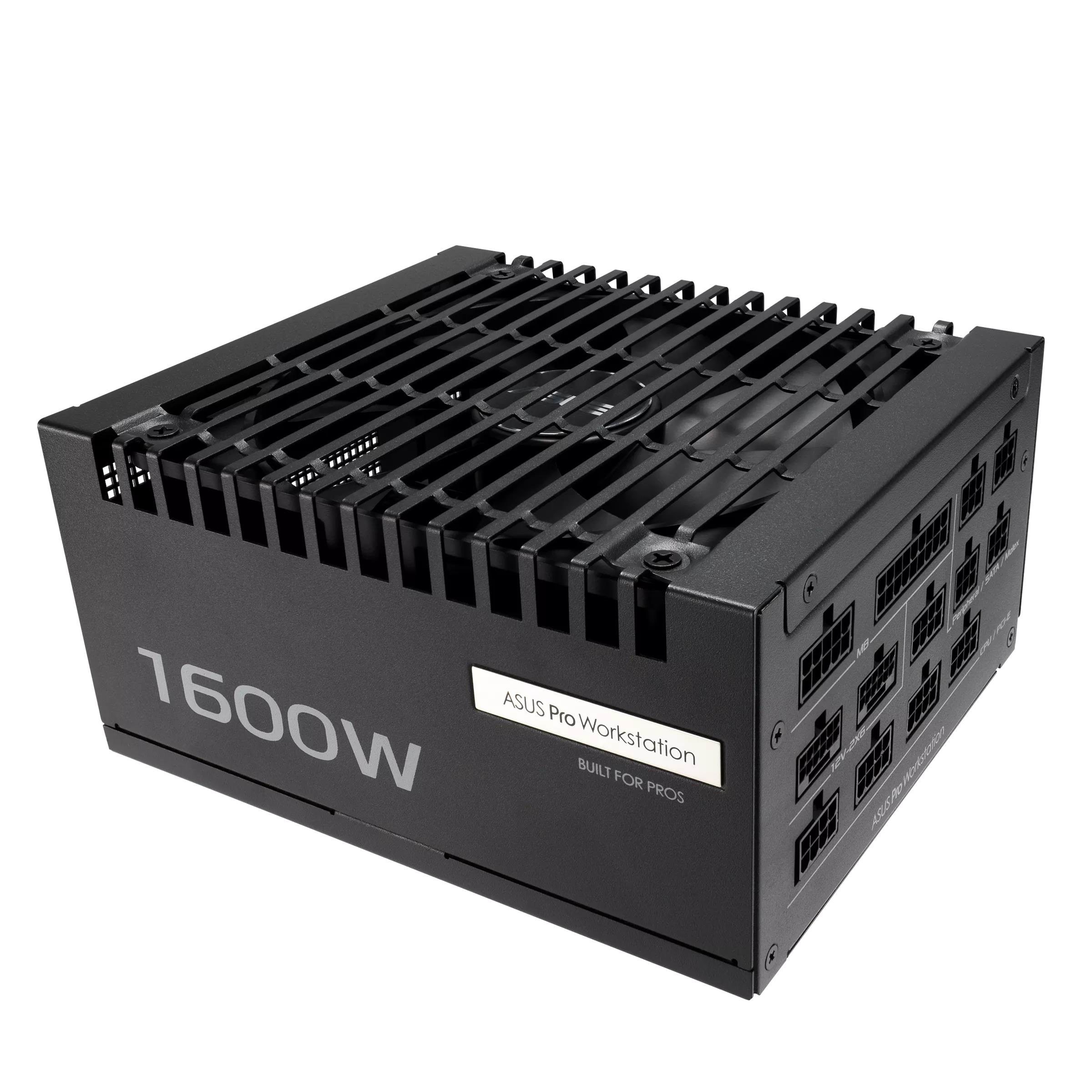 ASUS Pro WS 1600 Strømforsyning - 1600 Watt - ATX 3.1 - 80 Plus Platinum certified Strømforsyning Sort 90YE00Z2-B0NA00