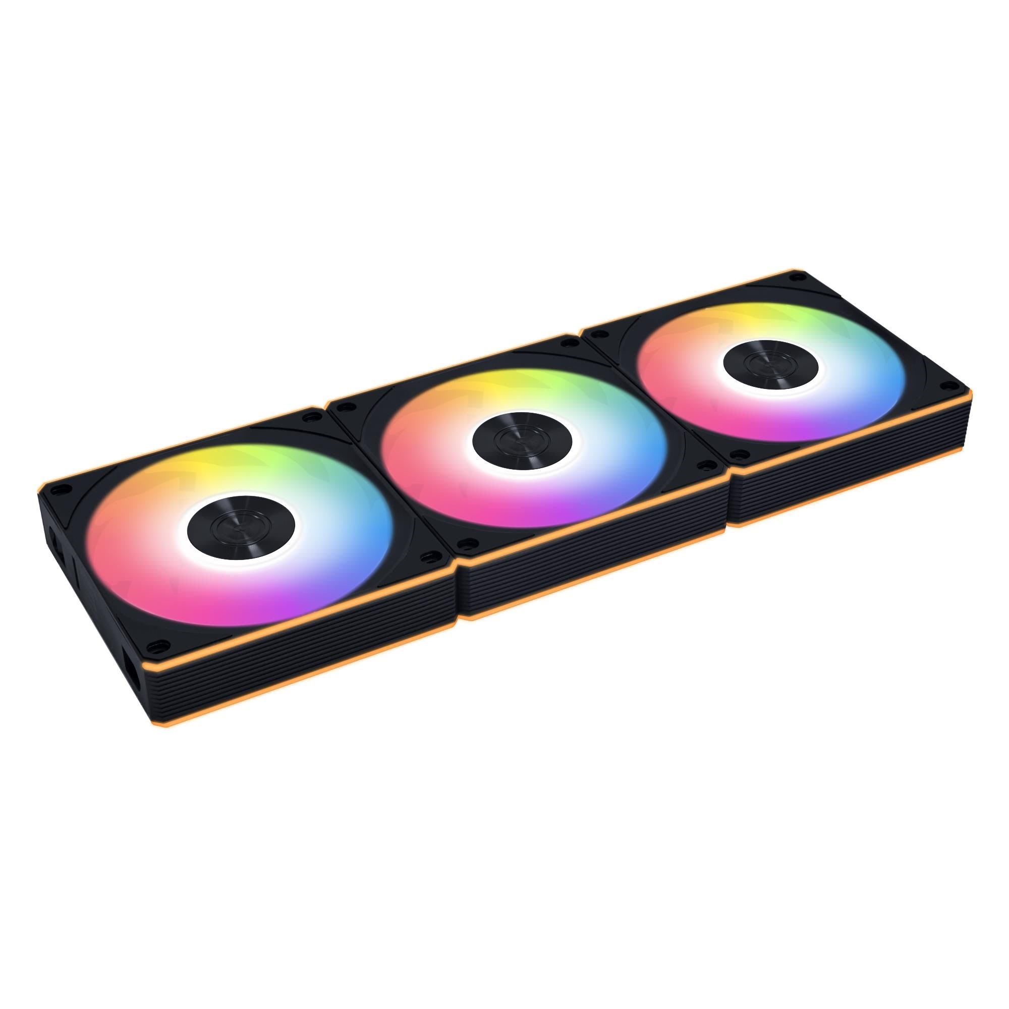 Lian Li UNI FAN CL Wireless Reverse (3-Pack) - Kabinet køler - 120mm - Sort med RGB LED lys - 31 dBA