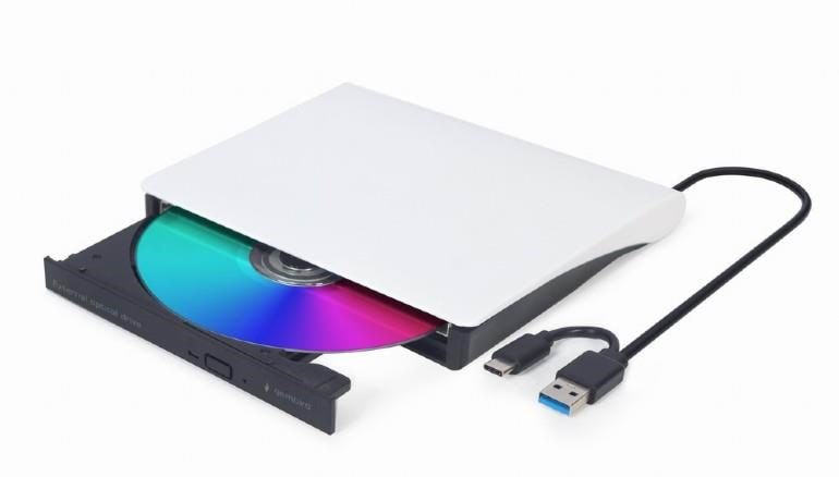 Gembird DVD-USB-031-BW - Ekstern - DVD-RW (Brænder) - USB 3.1 Gen 1 - Hvid Eksternt Drev