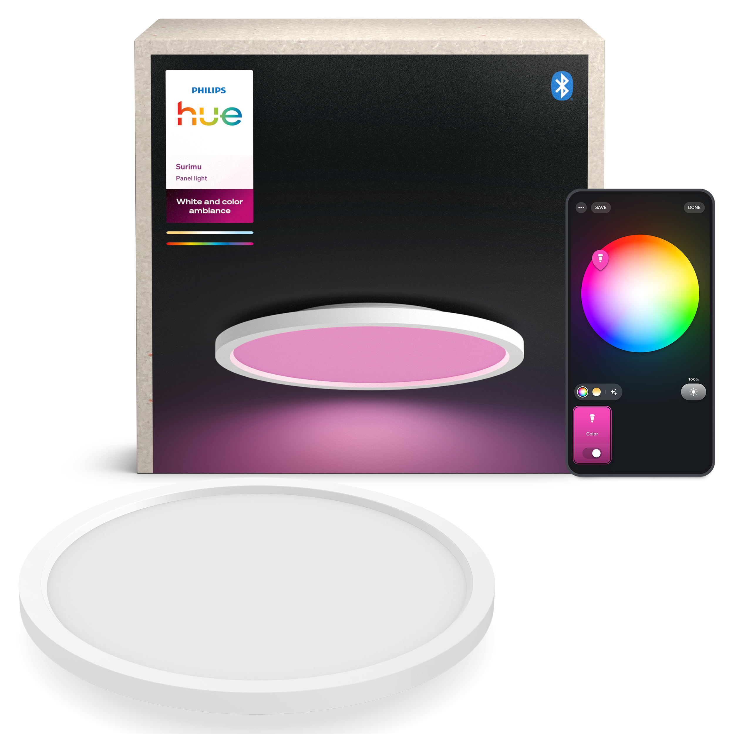 Philips Hue Surimu Panel Round ?39.5 cm 40W Smart Home 929003598102
