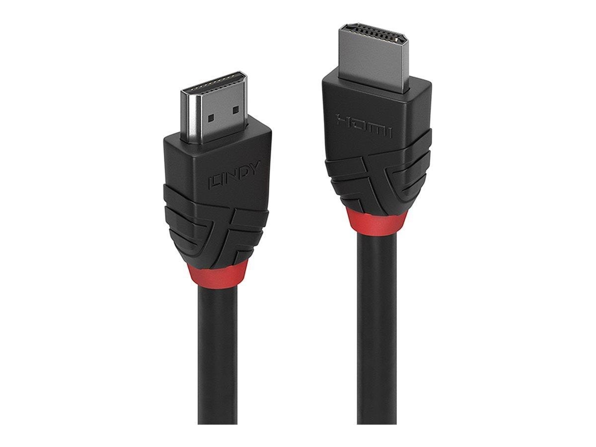 Lindy Black Line HDMI cable with Ethernet - 50 cm Skærmkabel Sort 36470