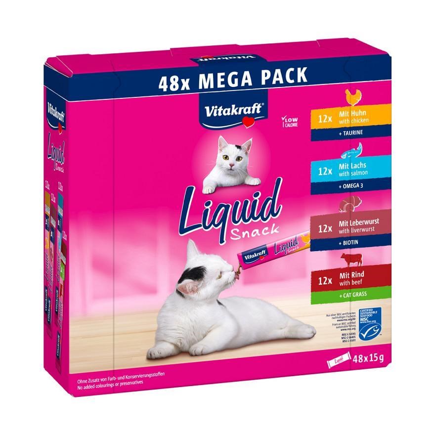 Vitakraft - Liquid Snack Big Pack 48x15 g Katteudstyr 4008239275622