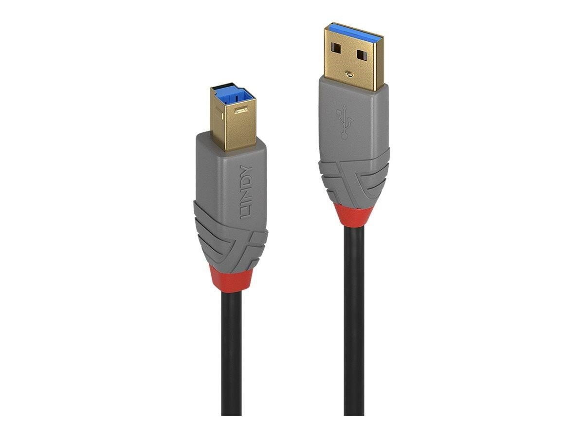Lindy Anthra Line - USB cable - USB Type A to USB Type B - 1 m Usb Kabel Sort 36741