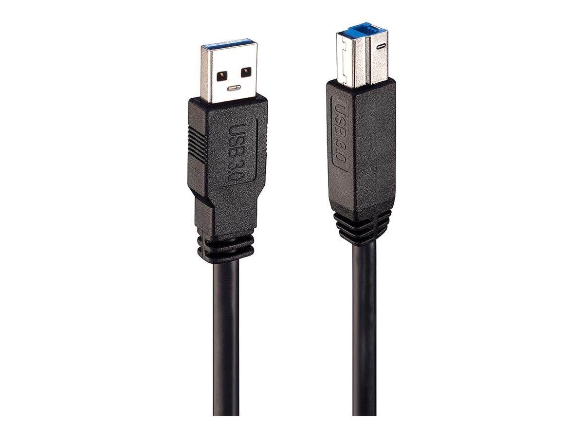 Lindy - USB cable - USB Type A to USB Type B - 10 m Usb Kabel Sort 43098