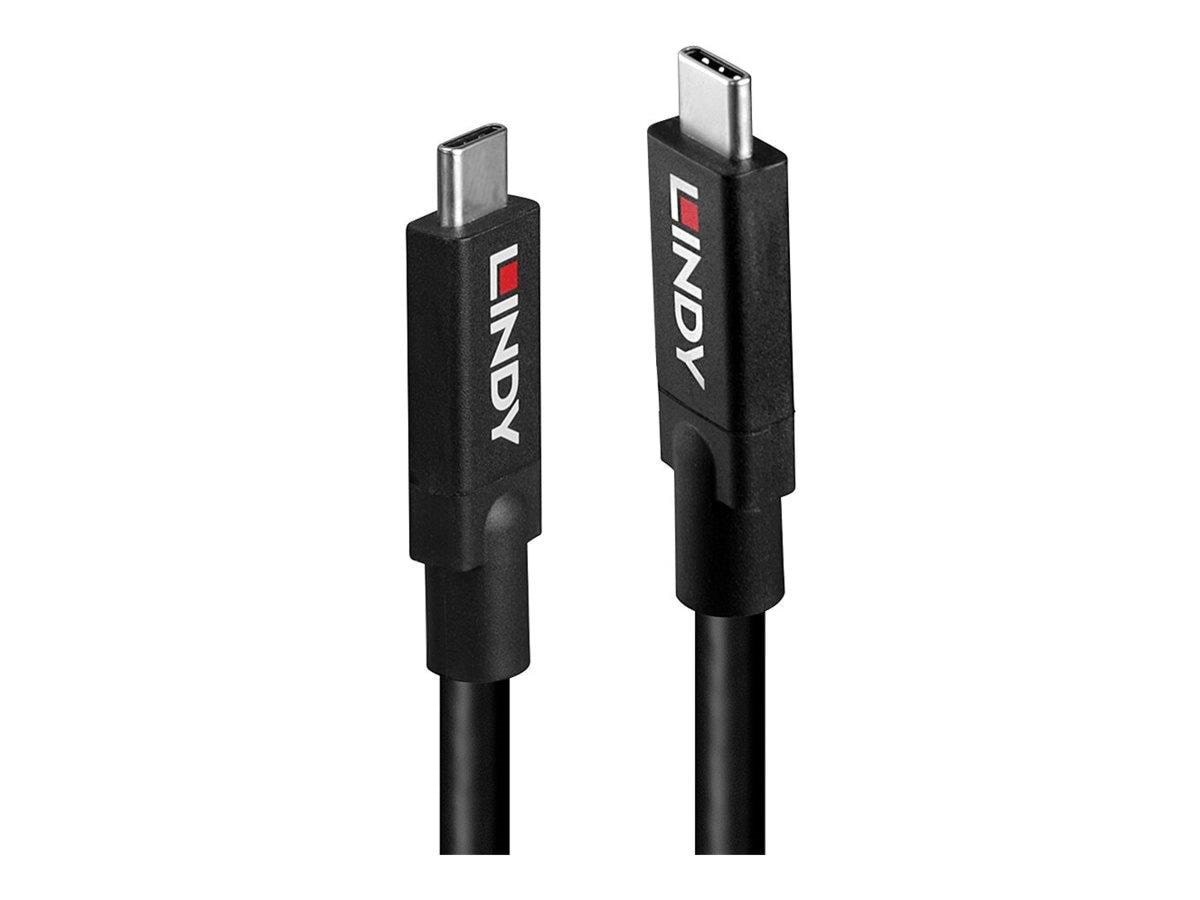 Lindy - USB cable - 9 pin USB 3.1 Gen 2 Type C to 9 pin USB 3.1 Gen 2 Type C - 5 m Usb Kabel Sort 43308