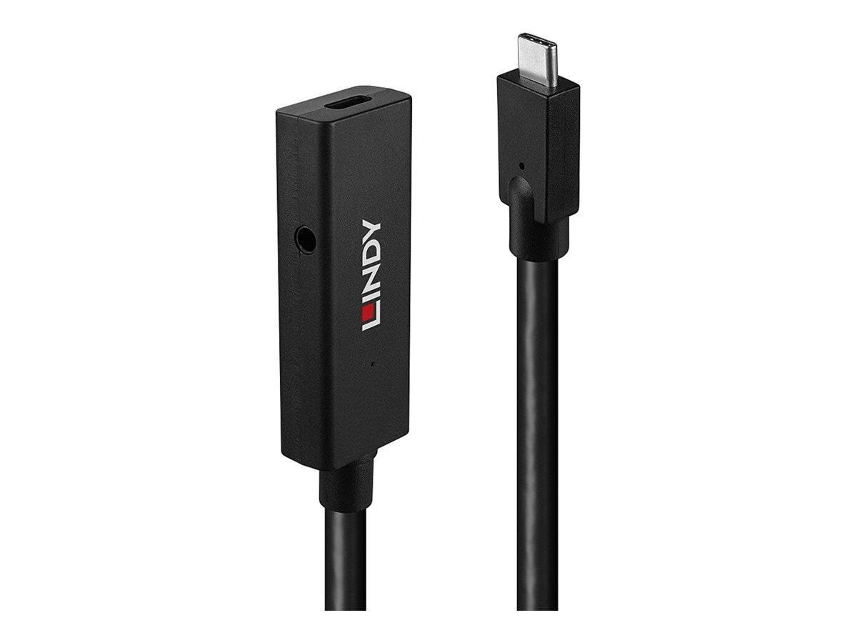 Lindy - USB-C extension cable - 24 pin USB-C - 5 m Usb Kabel Sort 43364