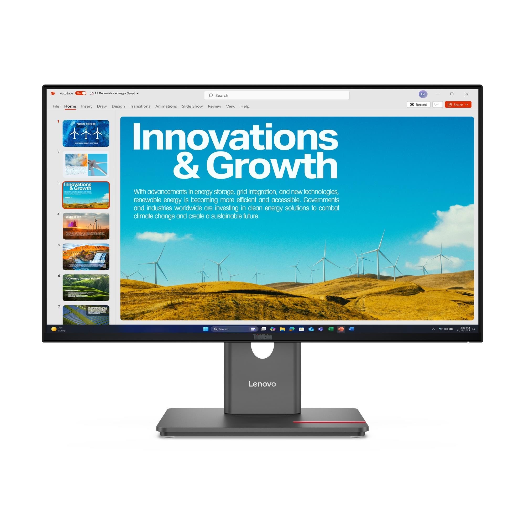 24" Lenovo ThinkVision P24QD-40 - 2560x1440 (QHD) - 120Hz - IPS - KVM switch Computerskærm Black 64B1GAT1EU