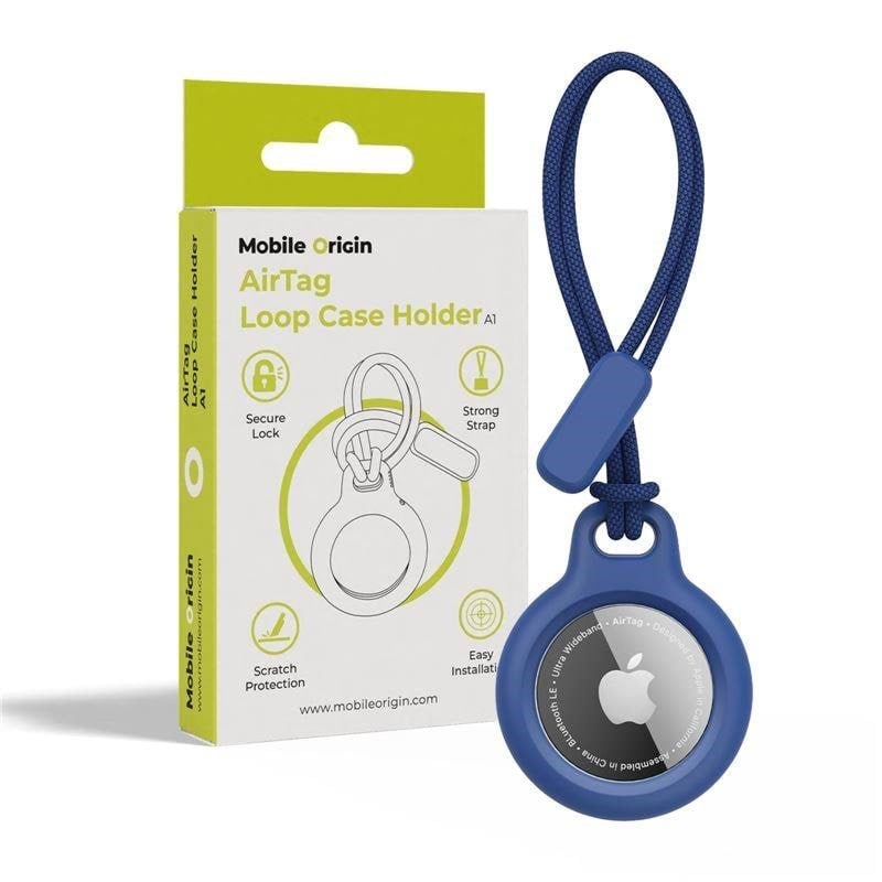 Mobile Origin Airtag Loop Case Holder A1 - blue Mobil Tilbehør MO-ALCH-BLU-A1
