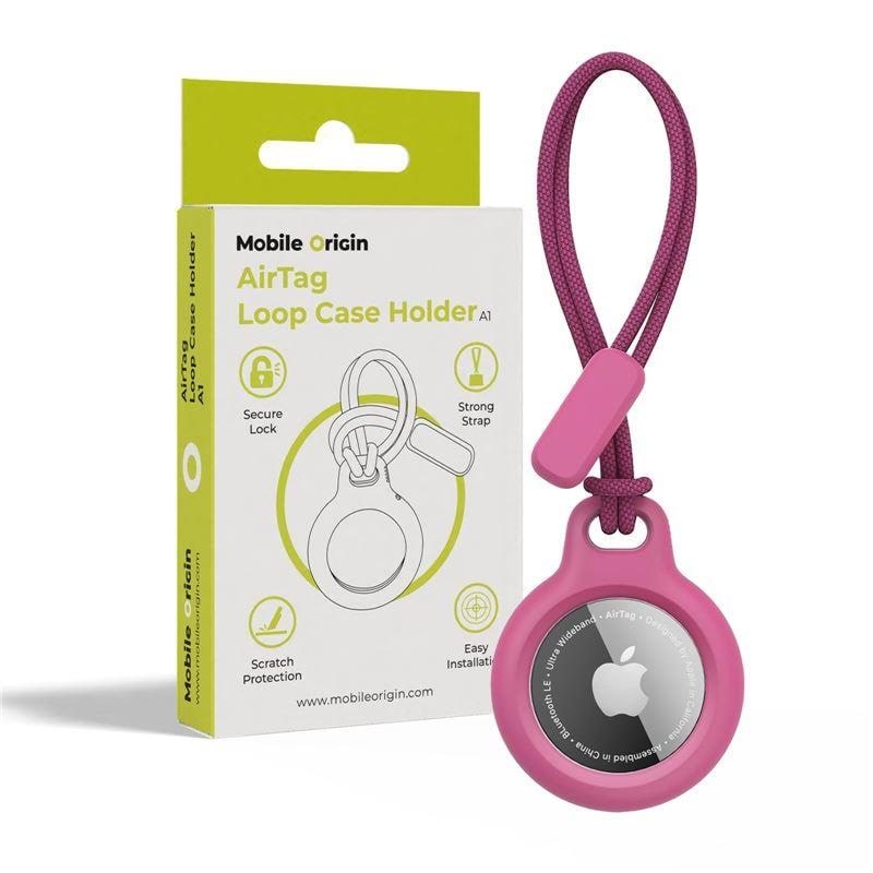 Mobile Origin Airtag Loop Case Holder A1 - pink Mobil Tilbehør MO-ALCH-PNK-A1