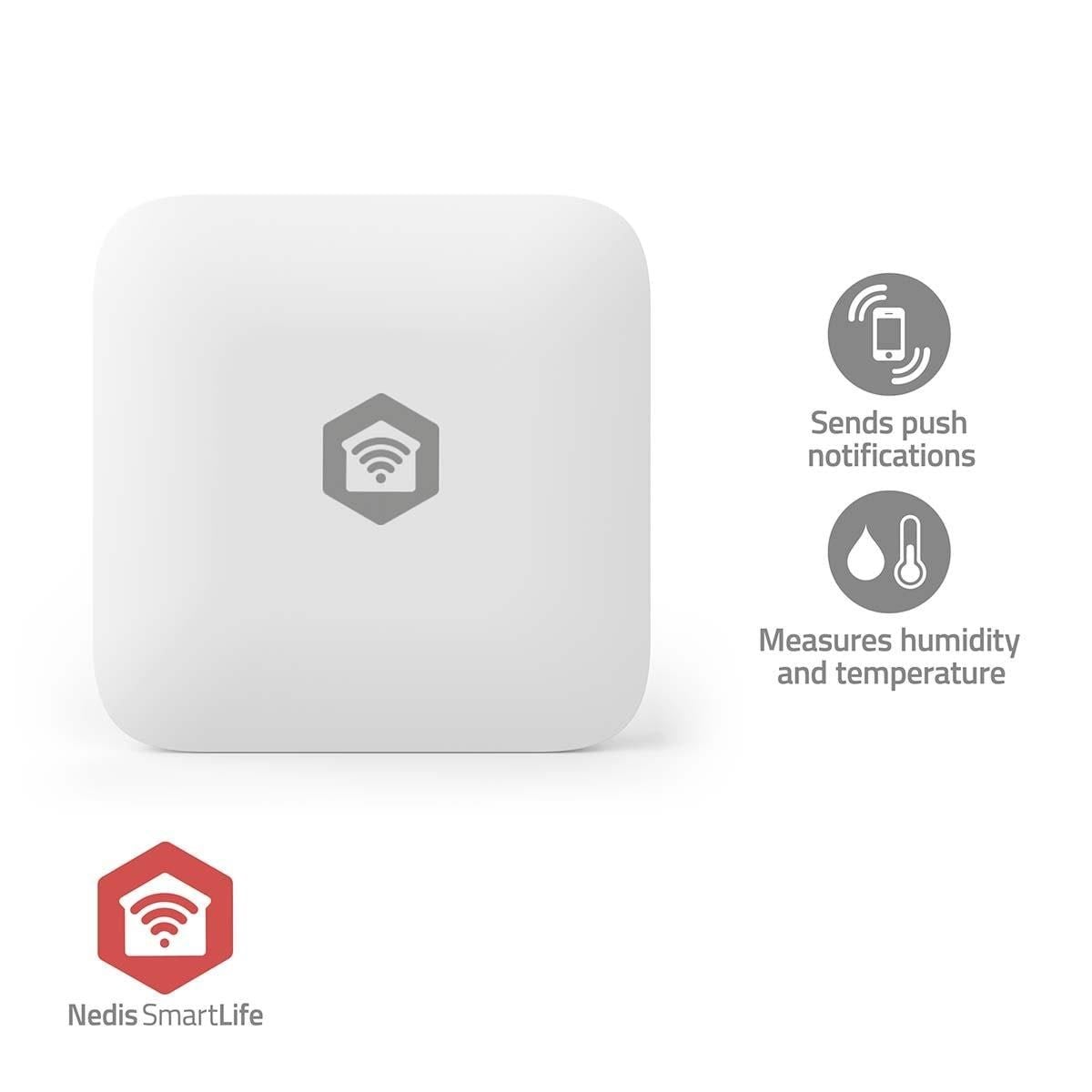 Nedis SmartLife Klimasensor Zigbee 3.0 Batteri Android / IOS Hvid Smart Home ZBSC11WT