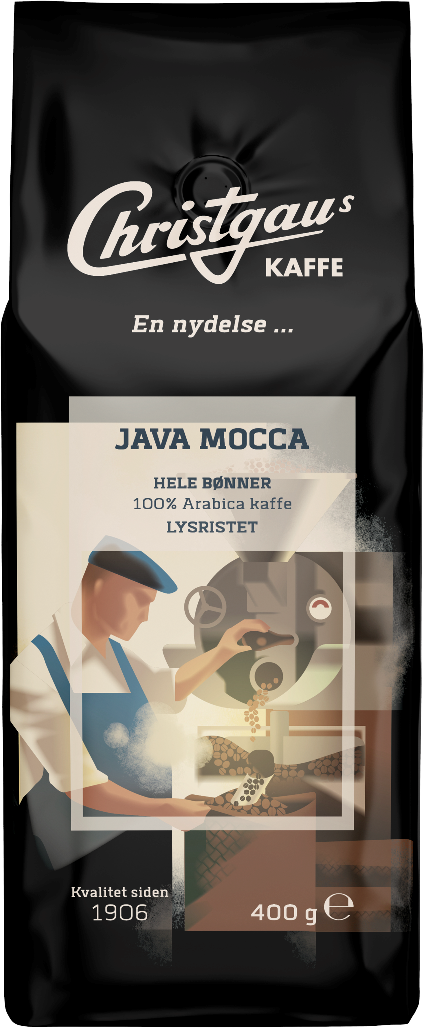 Christgau Java/Mocca Hele bønner - 400g Kaffemaskine Sort 20318450
