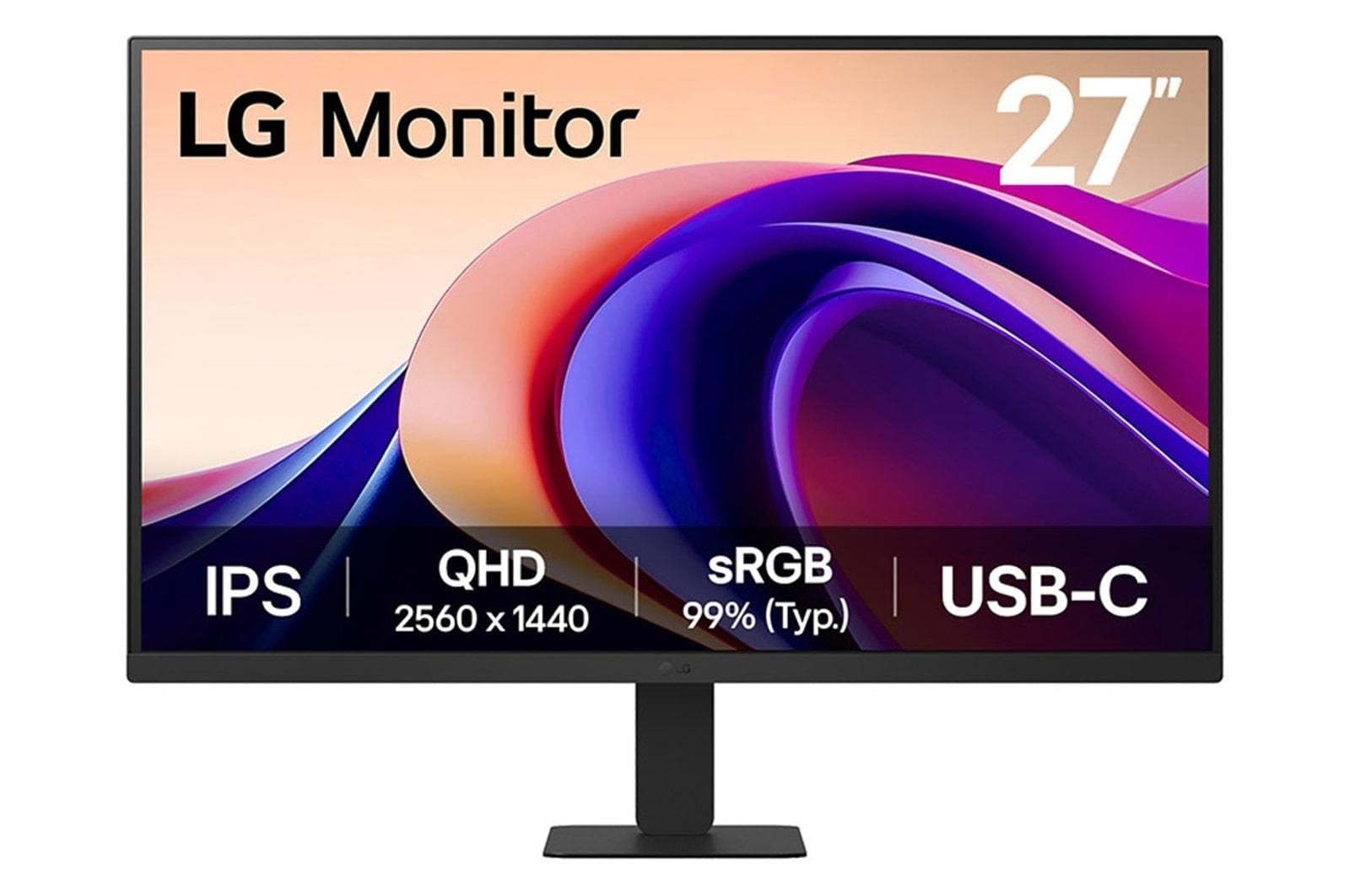 27" LG 27U631A-B - 2560x1440 (QHD) - 100Hz - IPS Computerskærm Black 27U631A-B.AEUQ