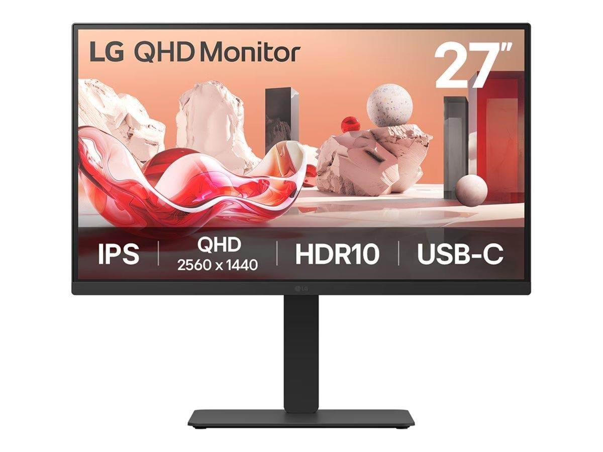 27" LG 27BA75QB-B - 2560x1440 (QHD) - 100Hz - IPS - 65W USB-C - KVM switch Computerskærm Black 27BA75QB-B.AEU