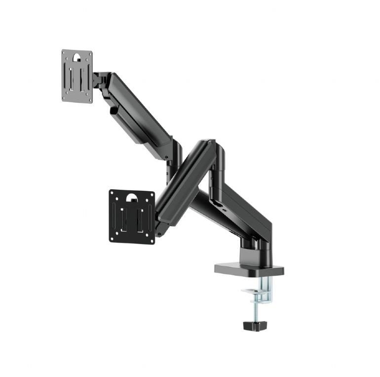 Gembird Desk mounted adjustable double monitor arm 17"-32" - Sort Skærmholder MA-DA2-06