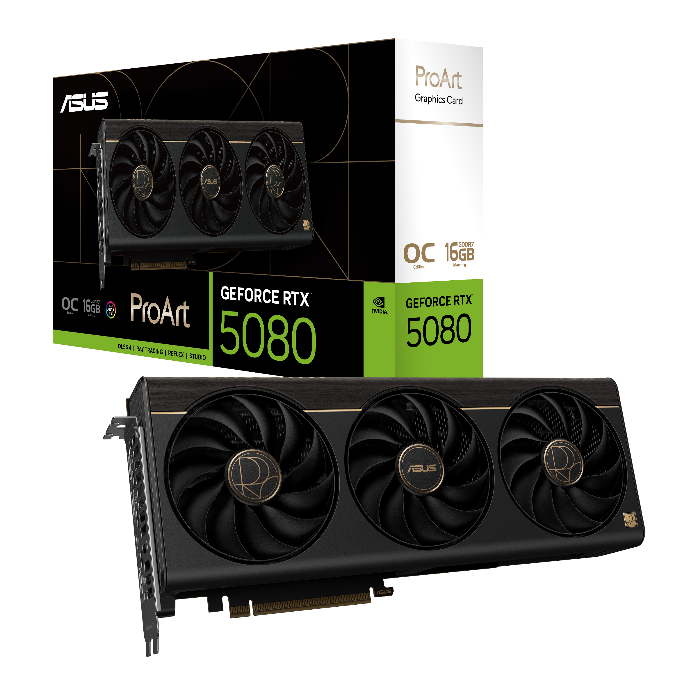 ASUS GeForce RTX 5080 ProArt OC - 16GB GDDR7 RAM - Grafikkort Grafikkort Sort 90YV0N30-M0NA00