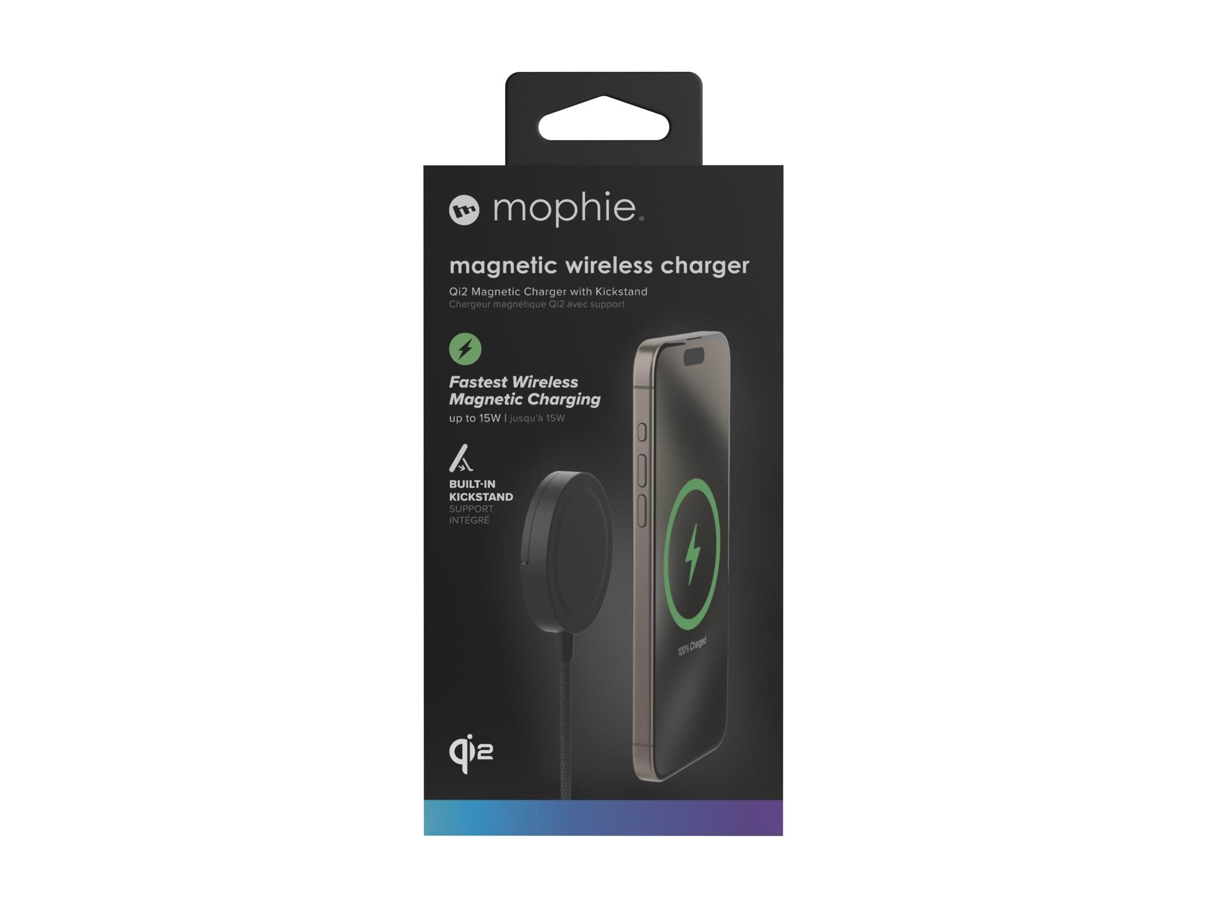 Mophie Qi2 Magnetic Wireless Charger - Black Mobil Oplader 401316198