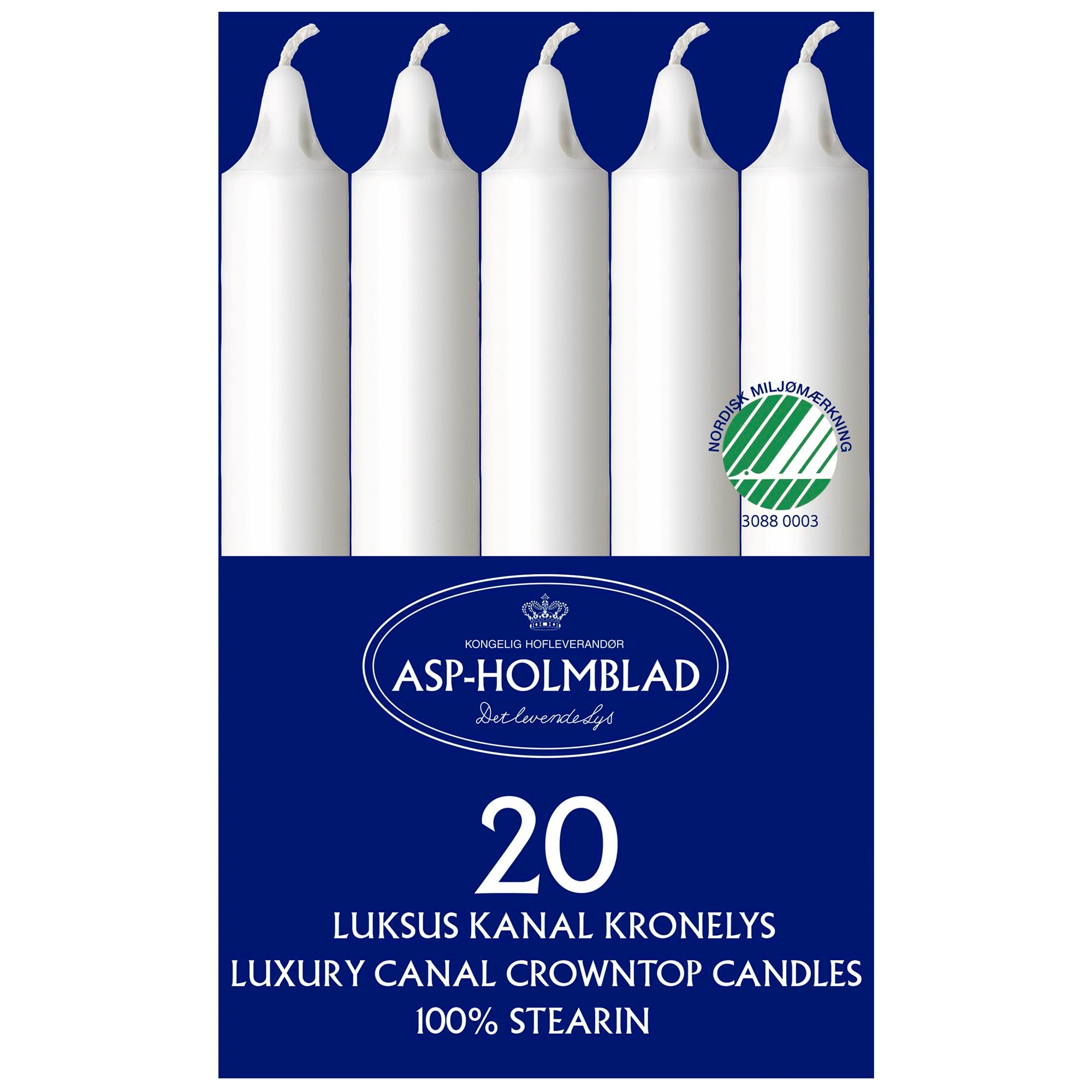 Asp-Holmblad Kanal kronelys White Boligindretning 69103