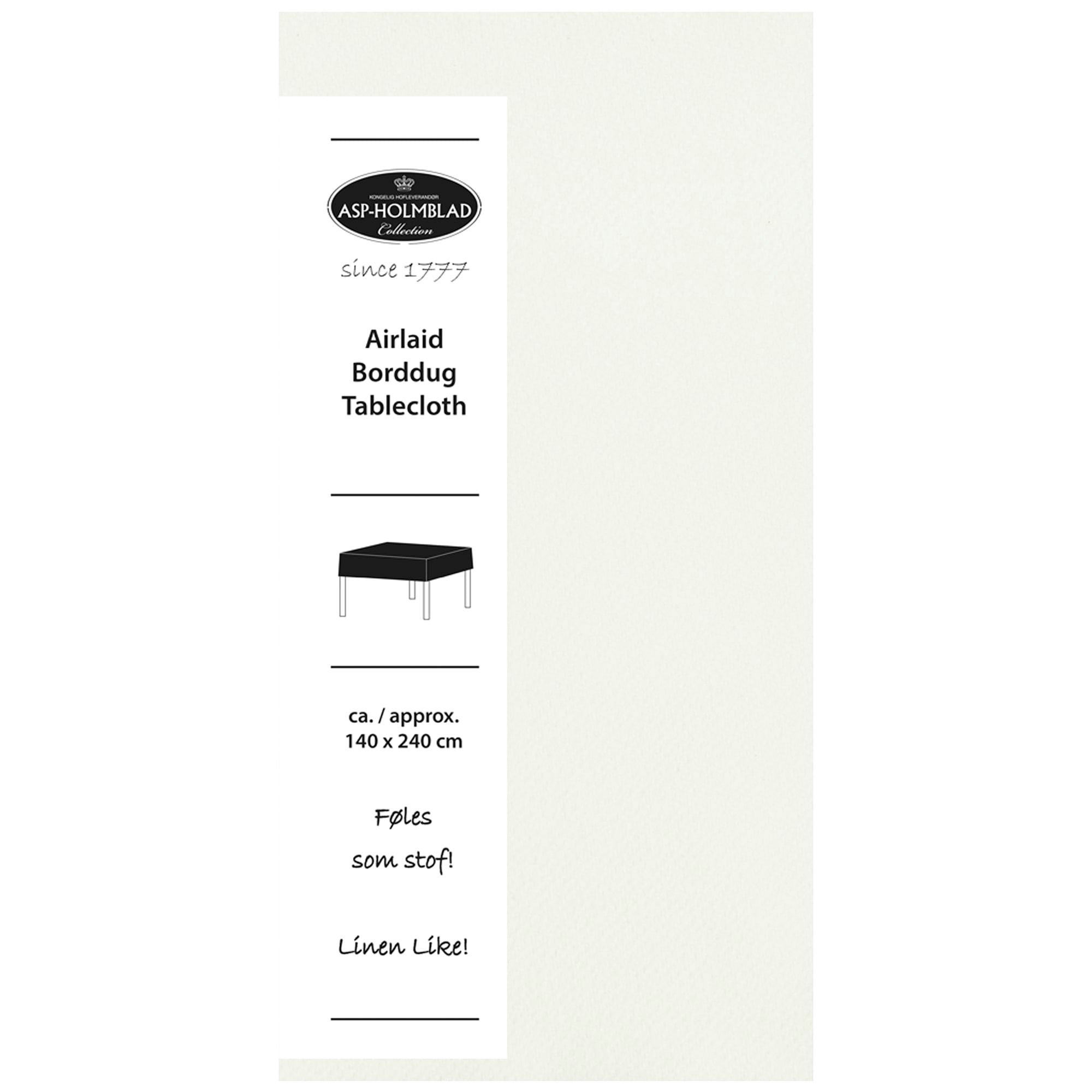 Asp-Holmblad Borddug Airlaid White Boligindretning 97354