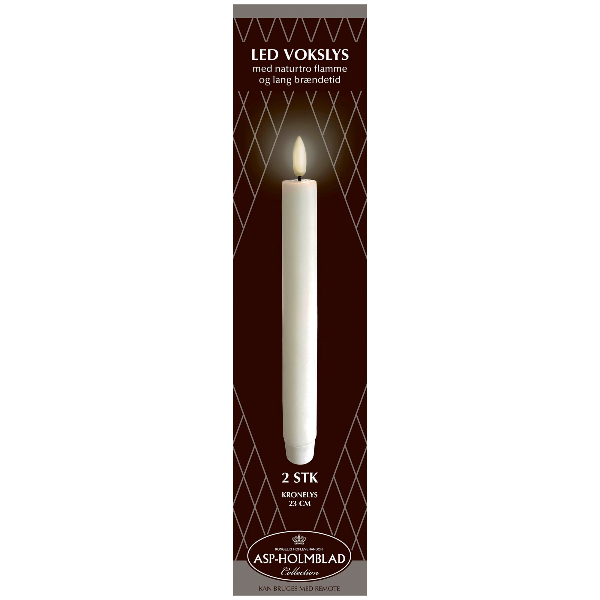Asp-Holmblad LED-Voks kronelys Boligindretning 99501