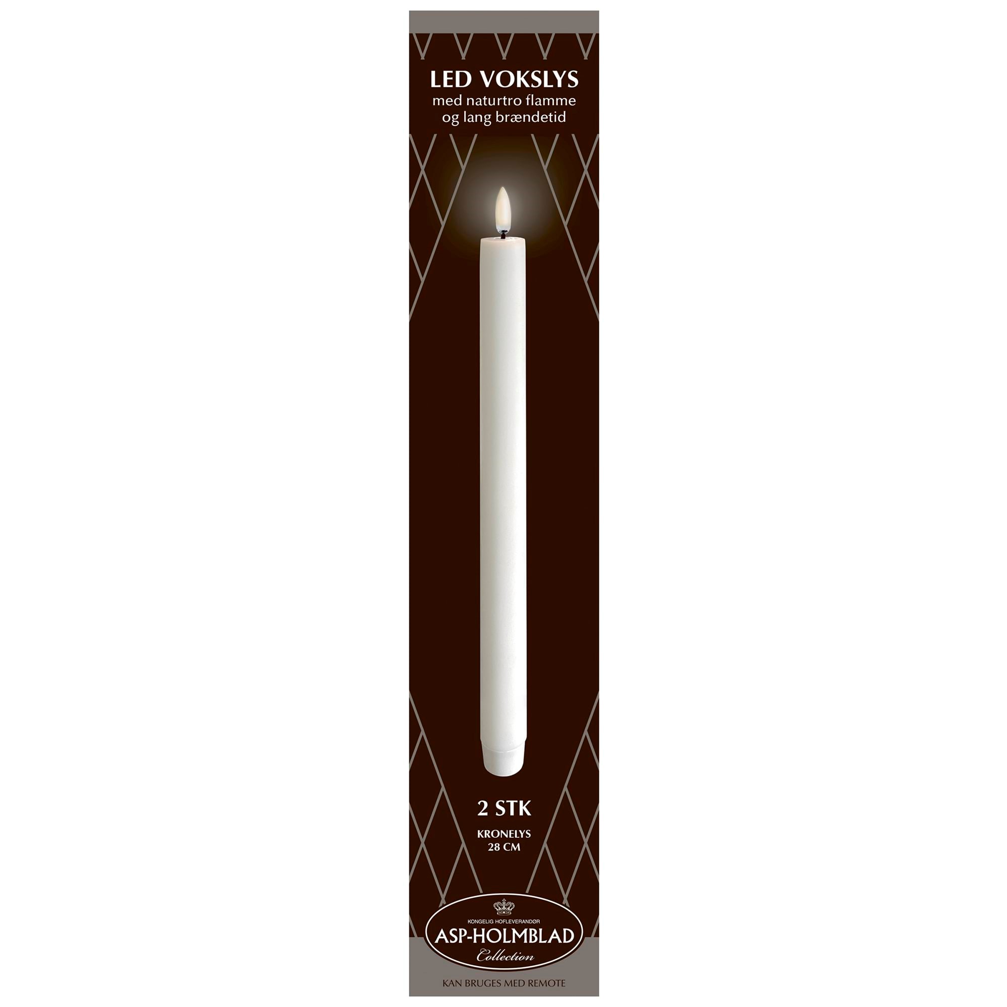 Asp-Holmblad LED-Voks kronelys Boligindretning 99508