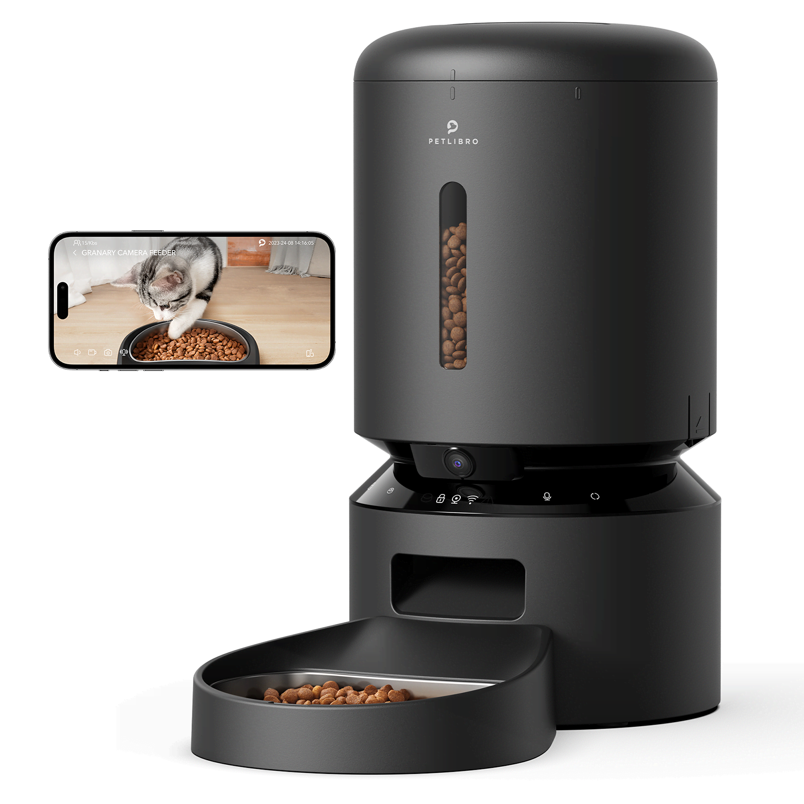 Petlibro Granary Smart Camera Feeder 5L BLACK Katteudstyr PL-AF203-94B