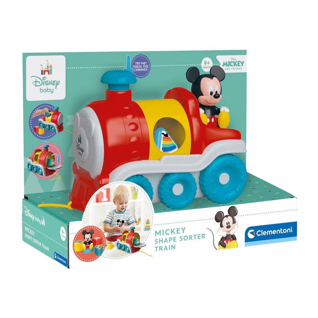 Clementoni Baby - Disney Shape Sorter Mickey Mouse Train 5pcs. Babylegetøj 17900