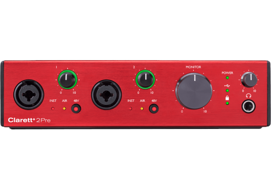 Focusrite Clarett+ 2Pre - 10 in / 4 out USB-C audio interface with analog air-circuit Musikinstrument 571720