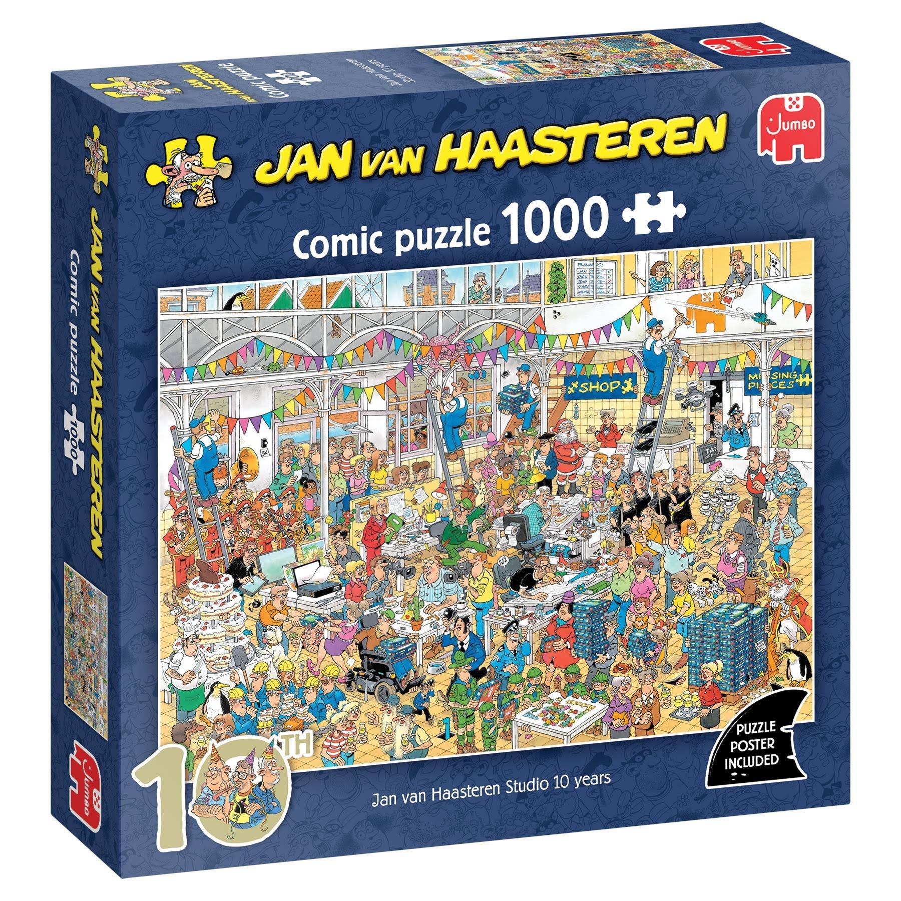 Jan van Haasteren Studio 10 years (1000) Puslespil 1110100616