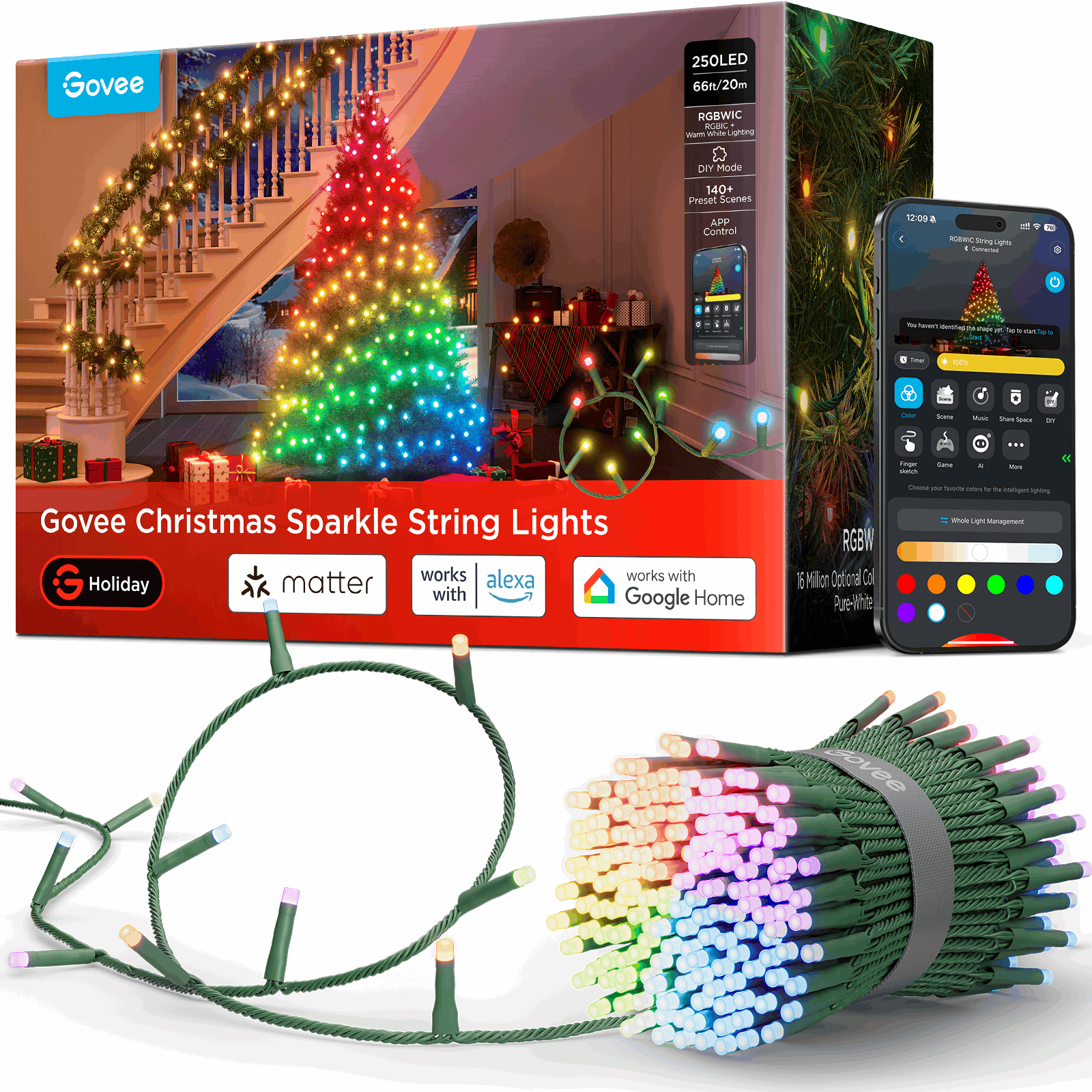 Govee Christmas String Lights - 20M Smart Home H6870341