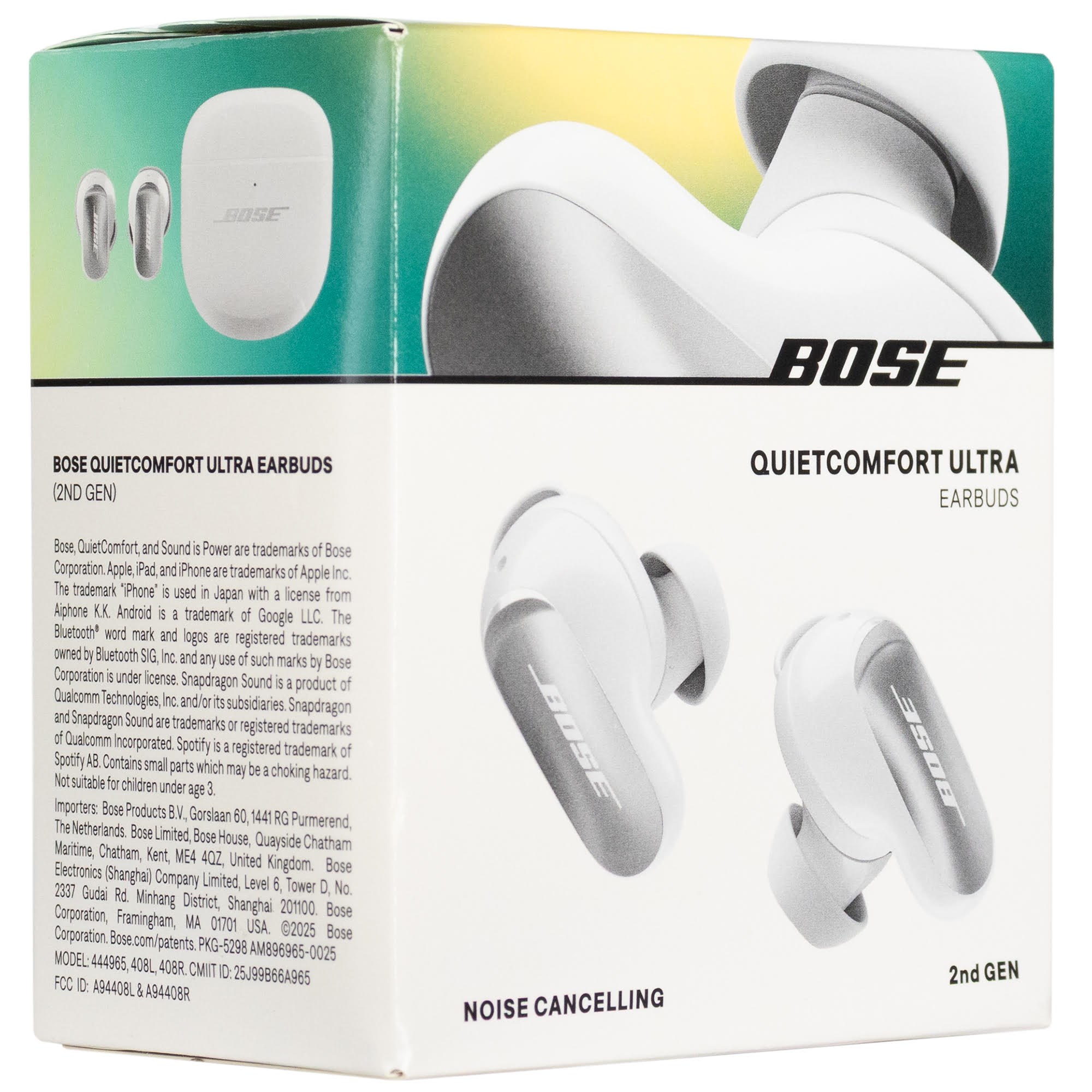 Bose QuietComfort Ultra Earbuds (Gen 2) - White Hovedtelefoner Og Headset Hvid 896637-0020