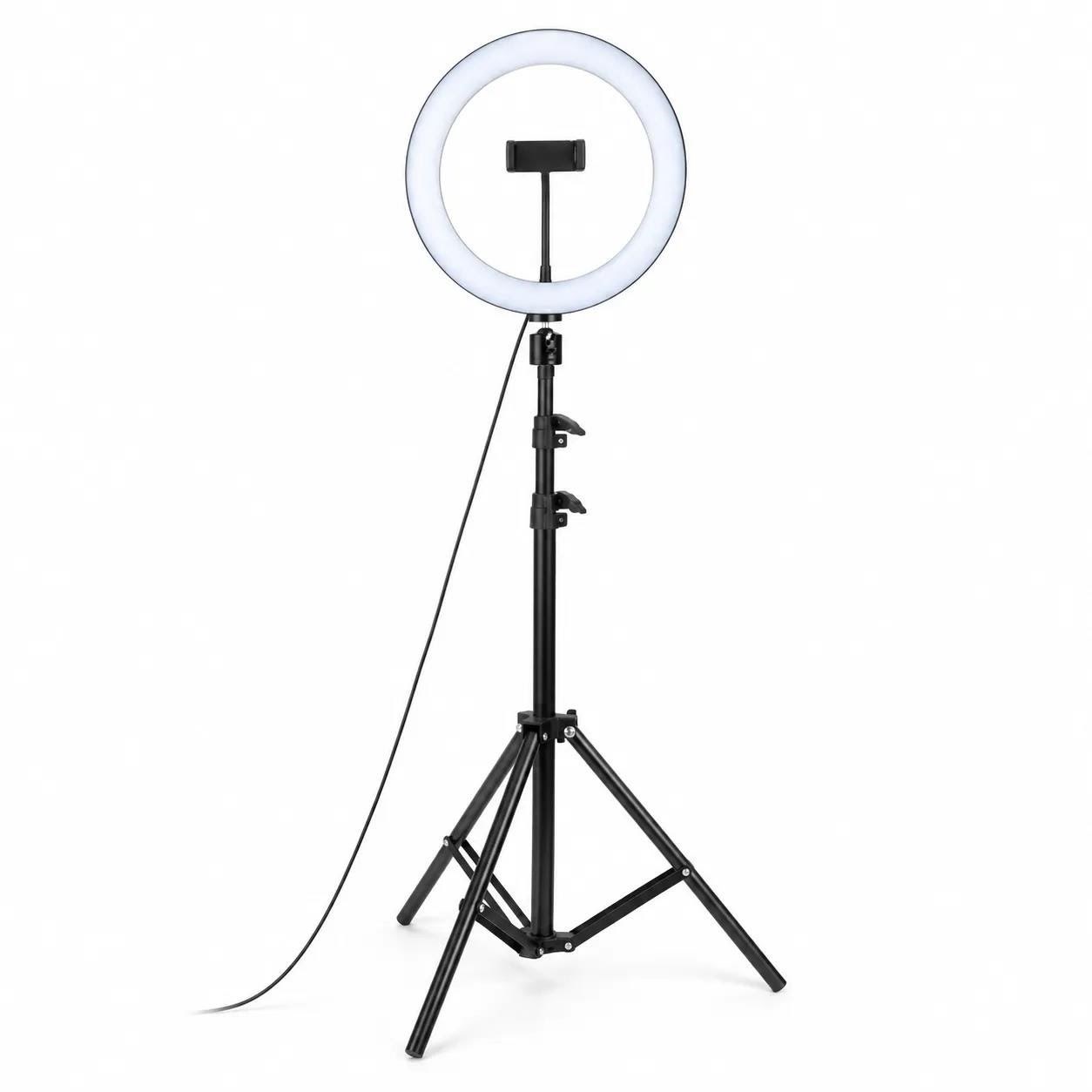 Pro Ring Light Stativ 10"- 52-167 cm - Bluetooth Fjernbetjening - 3000-6500K Gadget 6582