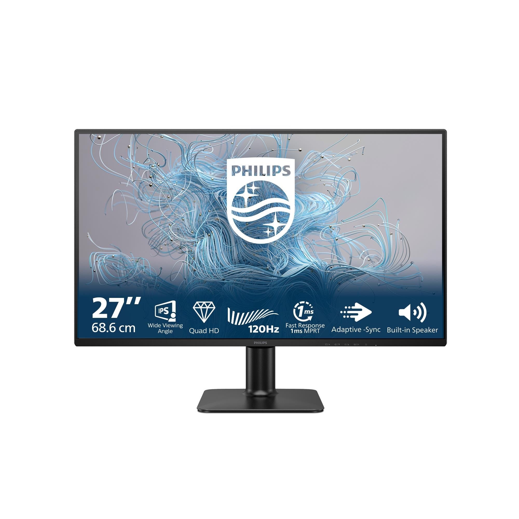 27" Philips 2000 Series 27E2N2500 - 2560x1440 (QHD) - 120Hz - IPS Computerskærm Black 27E2N2500/00